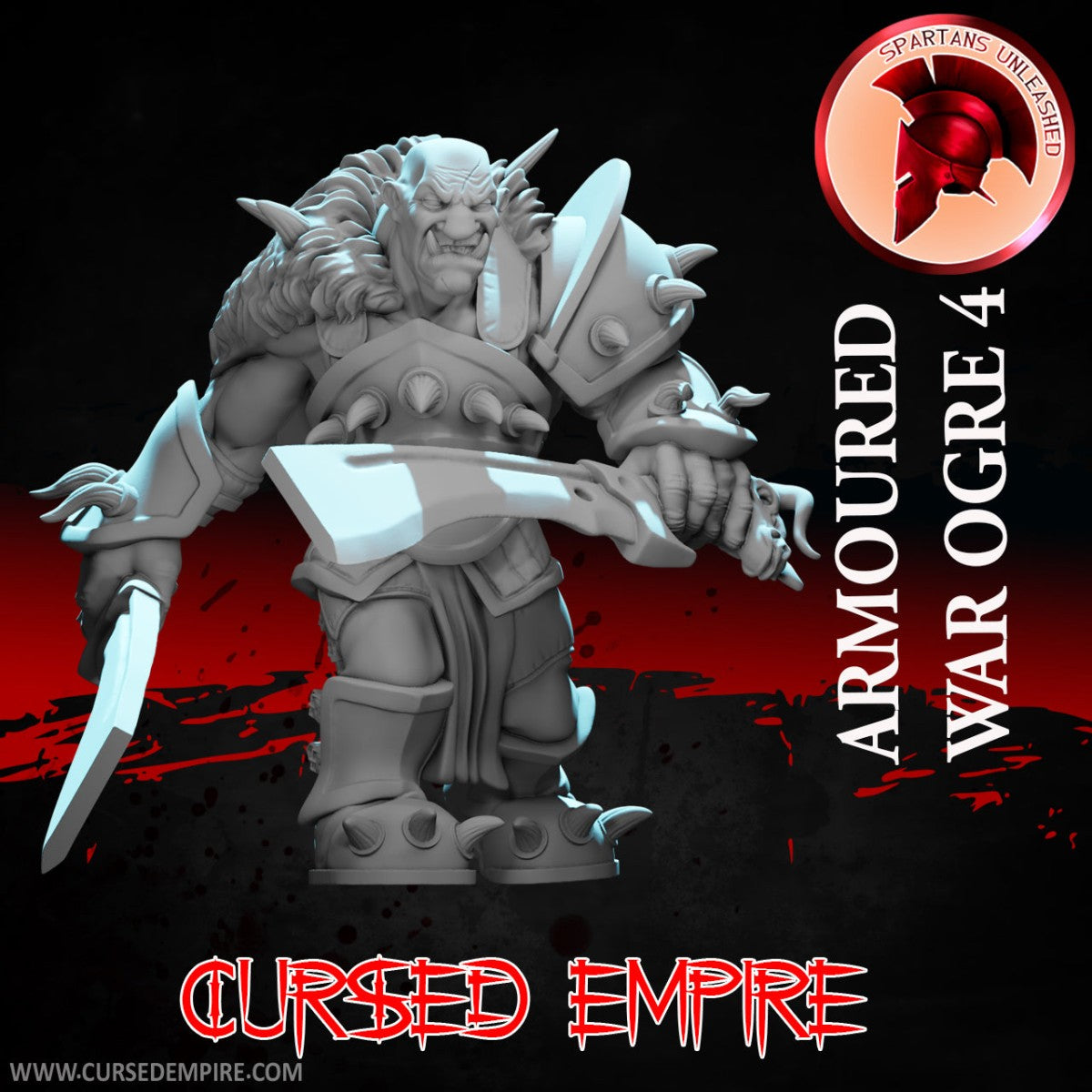 Tabletop Gaming Miniature - Armoured War Ogre 4 - Unpainted