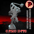 Tabletop Gaming Miniature - Barbarian Warrior Helgor Bearhide - Unpainted