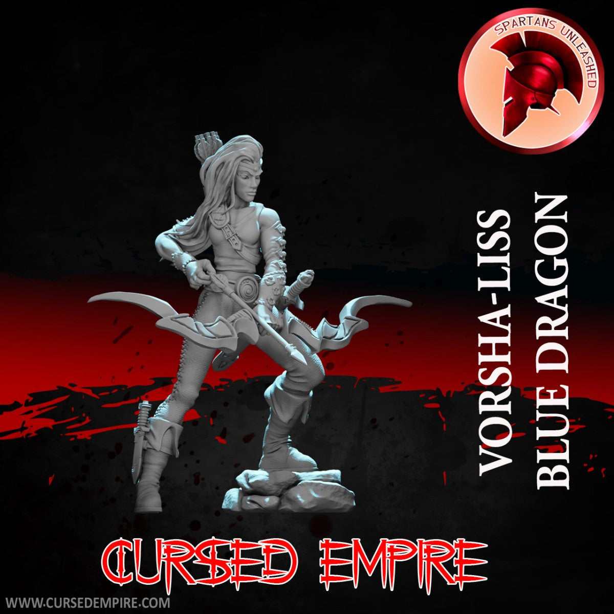 Tabletop Gaming Miniature - Blue Dragon Vorsha-Liss - Unpainted