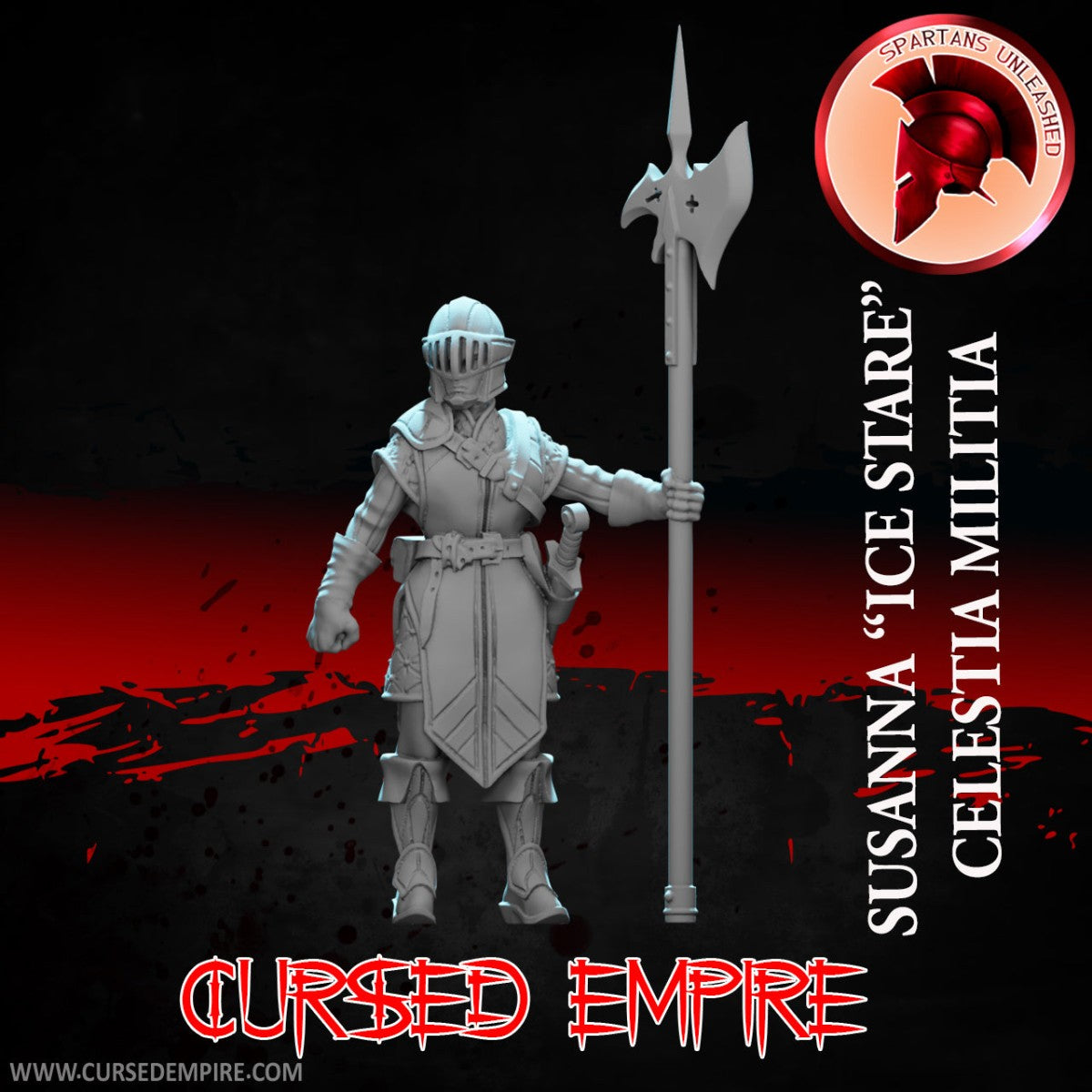 Tabletop Gaming Miniature - Celestia Militia - Susanna "Ice Stare" - Unpainted