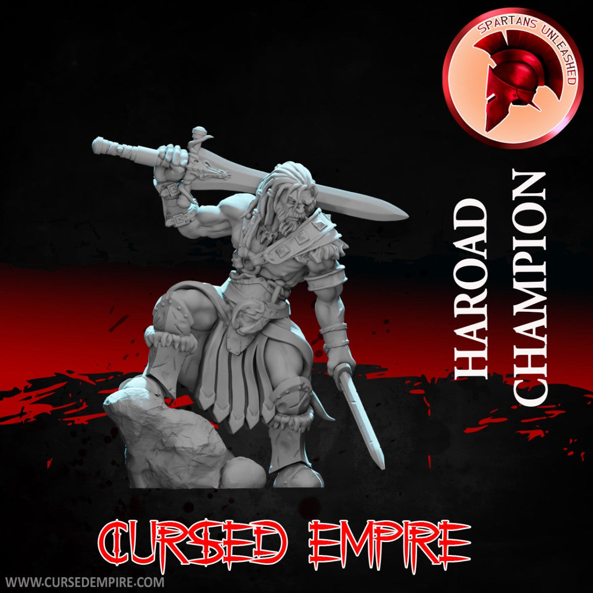 Tabletop Gaming Miniature - Champion Haroad - Unpainted