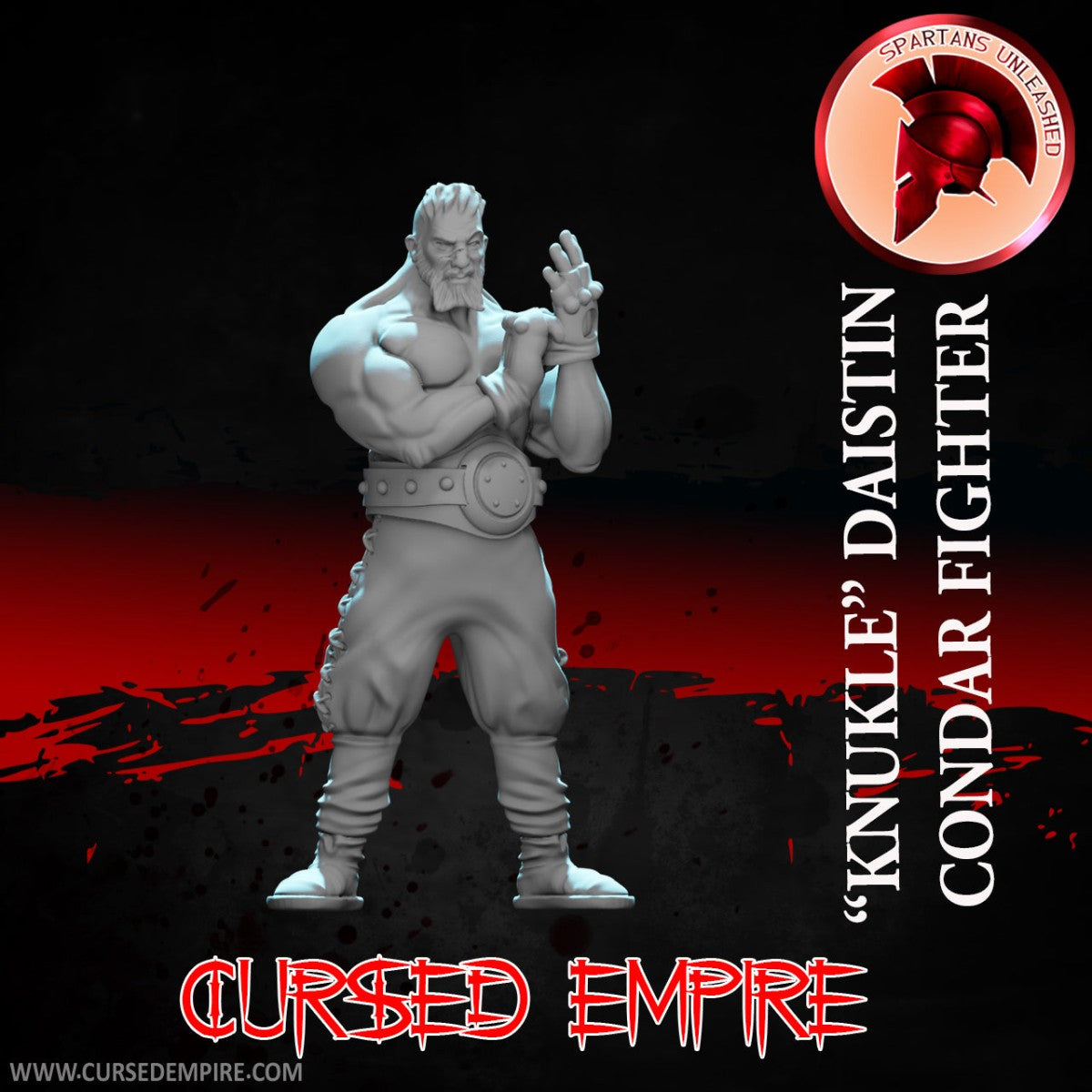 Tabletop Gaming Miniature - Condar Fighter "Knuckle" Daistin - Unpainted