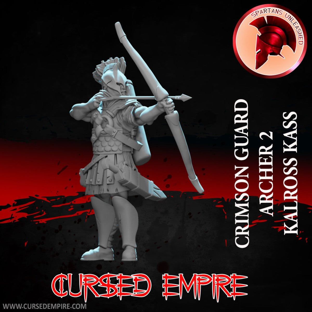 Tabletop Gaming Miniature - Crimson Guard Archer 2 - Kalross Kass - Unpainted