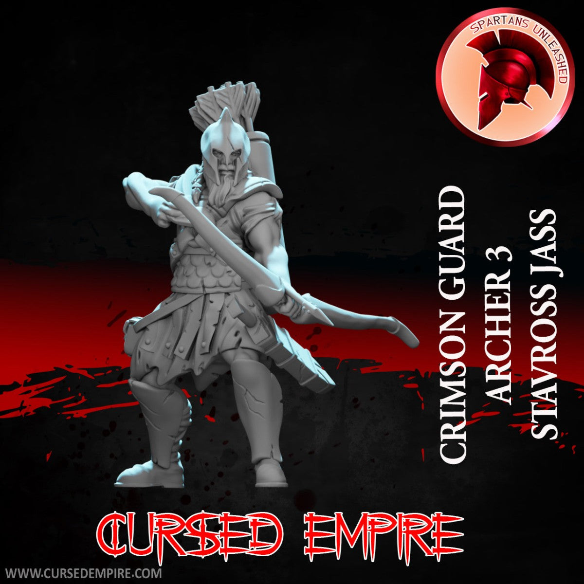 Tabletop Gaming Miniature - Crimson Guard Archer 3 - Stavross Jass - Unpainted