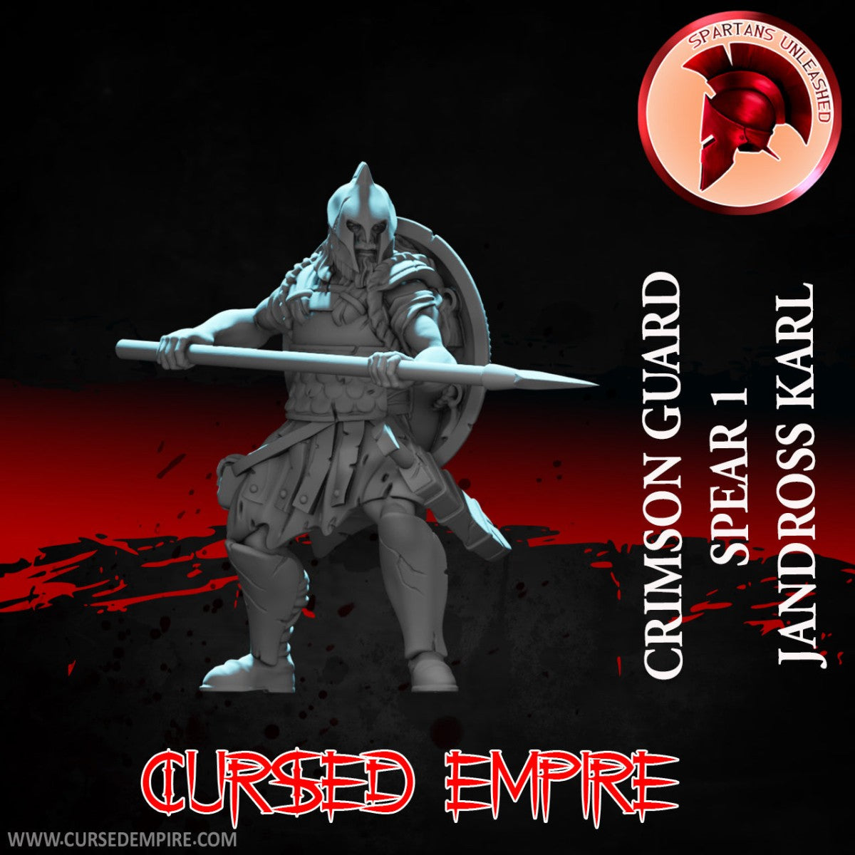 Tabletop Gaming Miniature - Crimson Guard Spear 1 - Jandross Karl - Unpainted
