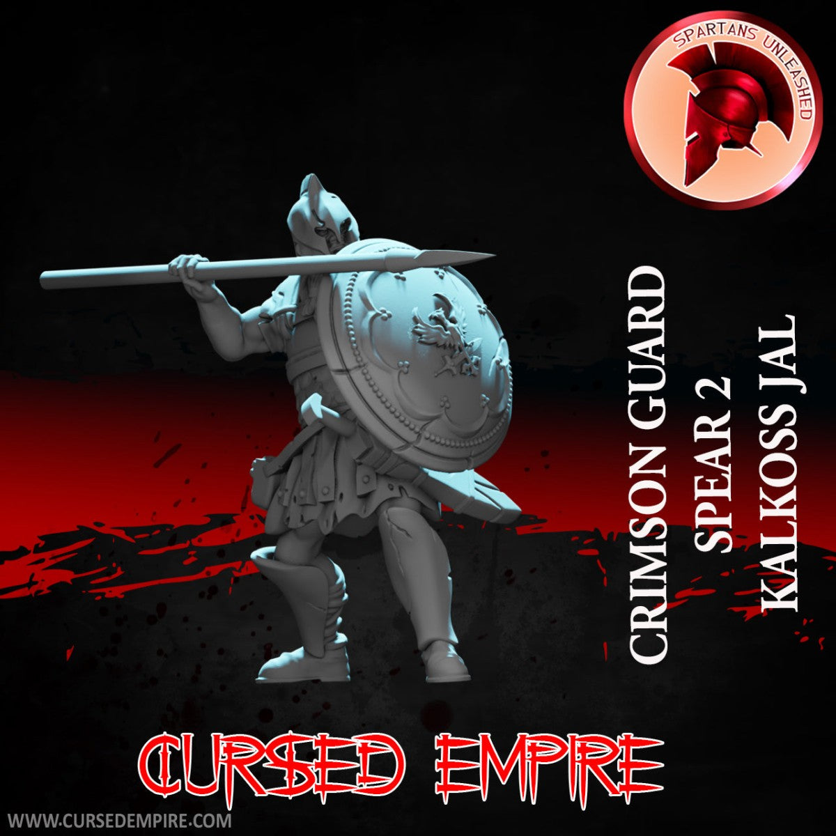 Tabletop Gaming Miniature - Crimson Guard Spear 2 - Kalkoss Jal - Unpainted