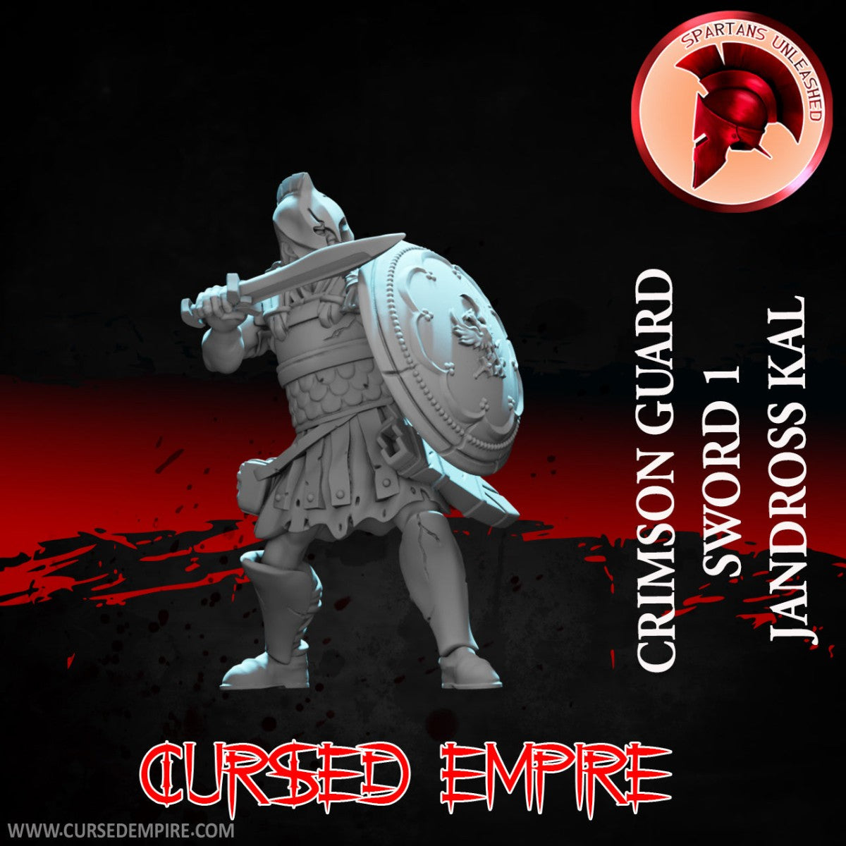 Tabletop Gaming Miniature - Crimson Guard Sword 1 - Jandross Kal - Unpainted
