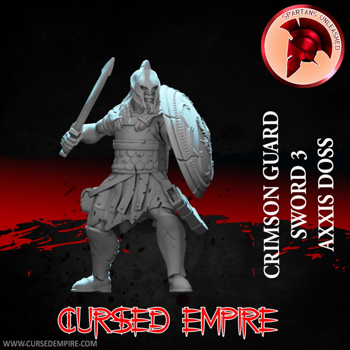 Tabletop Gaming Miniature - Crimson Guard Sword 3 - Axxis Doss - Unpainted