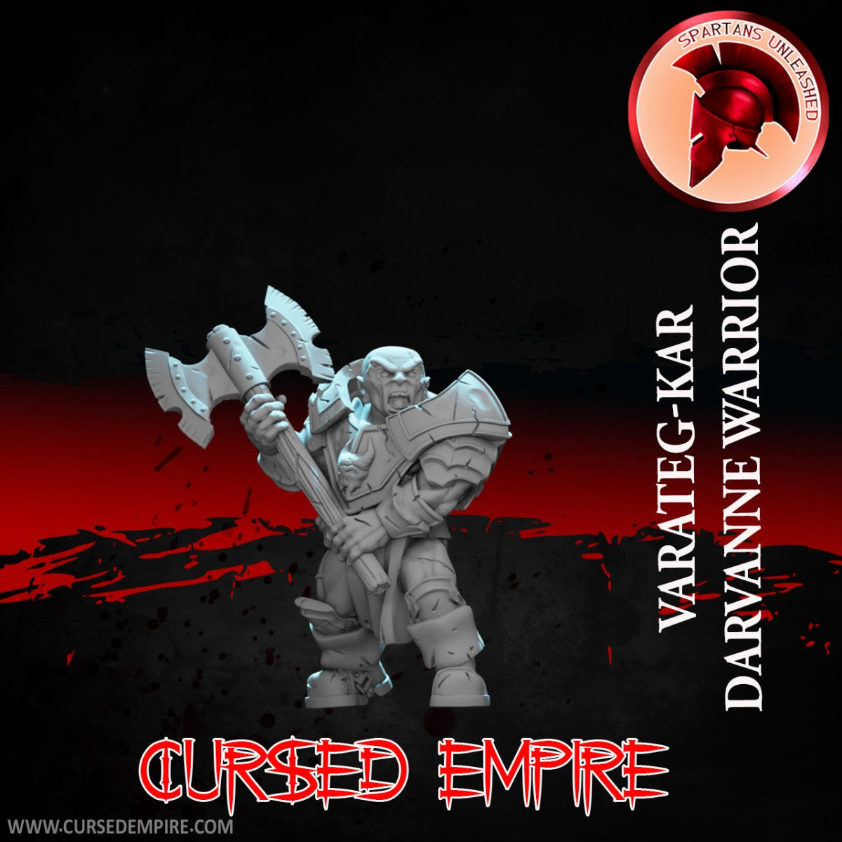 Tabletop Gaming Miniature - Darvanne Warrior Varateg-Kar - Unpainted