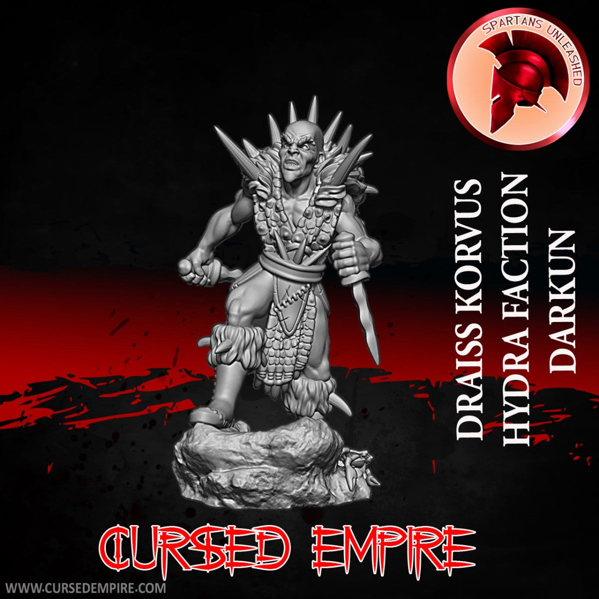 Tabletop Gaming Miniature - Draiss-Korvus - Hydra Faction Darkun - Unpainted