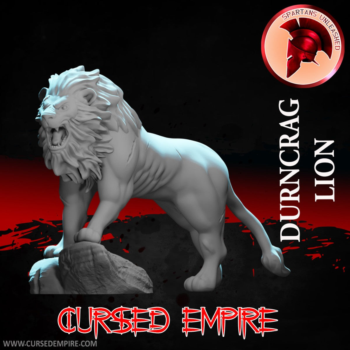 Tabletop Gaming Miniature - Durncrag Lion - Unpainted