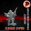 Tabletop Gaming Miniature - Dwarf Mercenary Hegryst - Unpainted