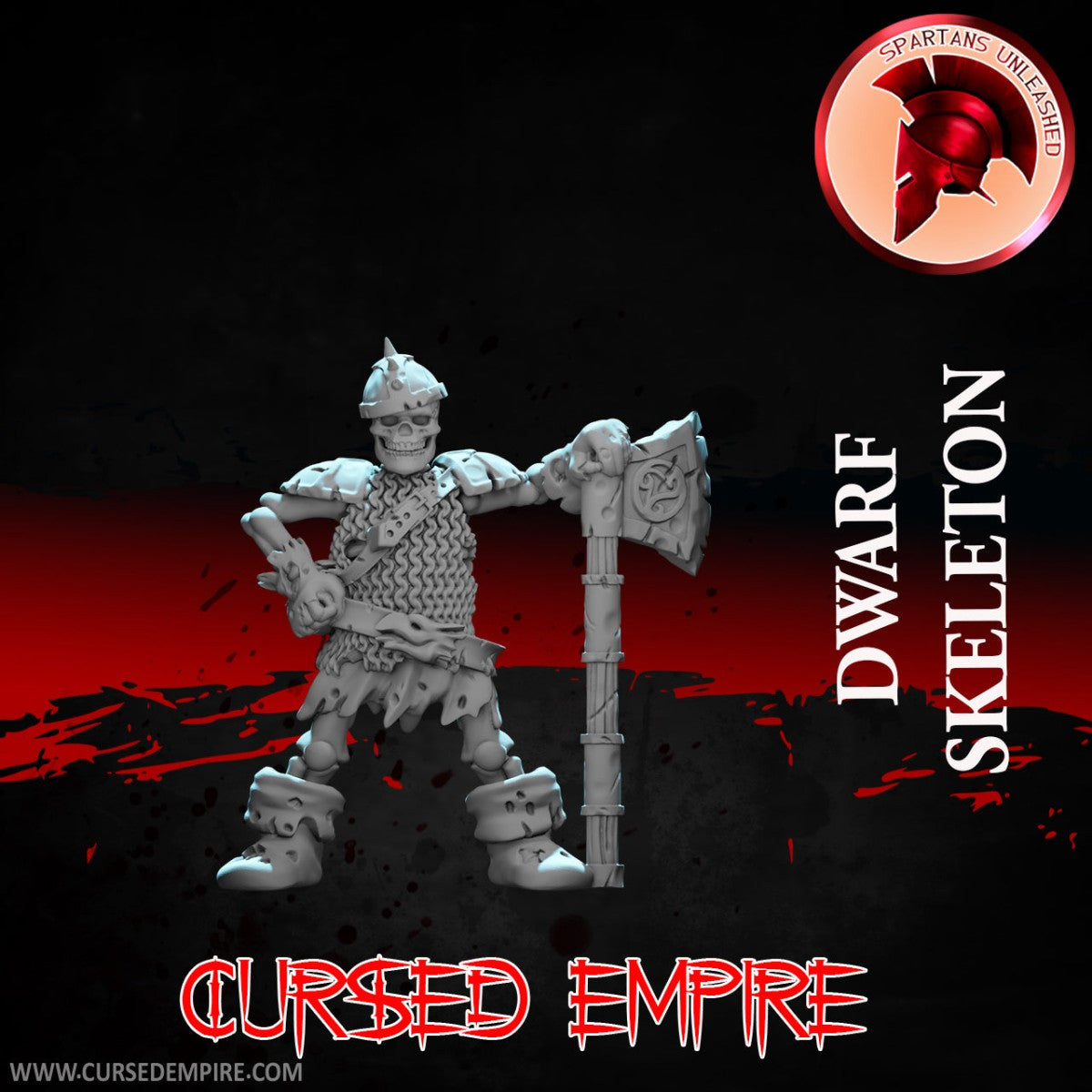 Tabletop Gaming Miniature - Dwarf Skeleton- Unpainted