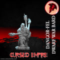 Tabletop Gaming Miniature - Dwarf War Bard Dangor-Fel - Unpainted