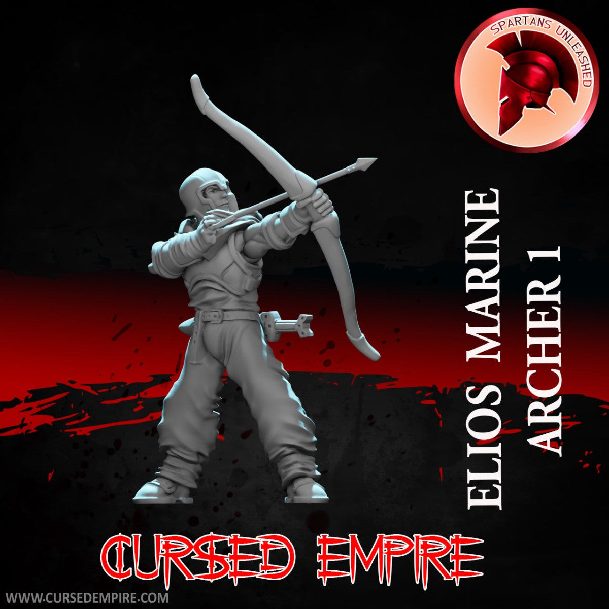 Tabletop Gaming Miniature - Elios White Order Marine Archer 1 - Unpainted