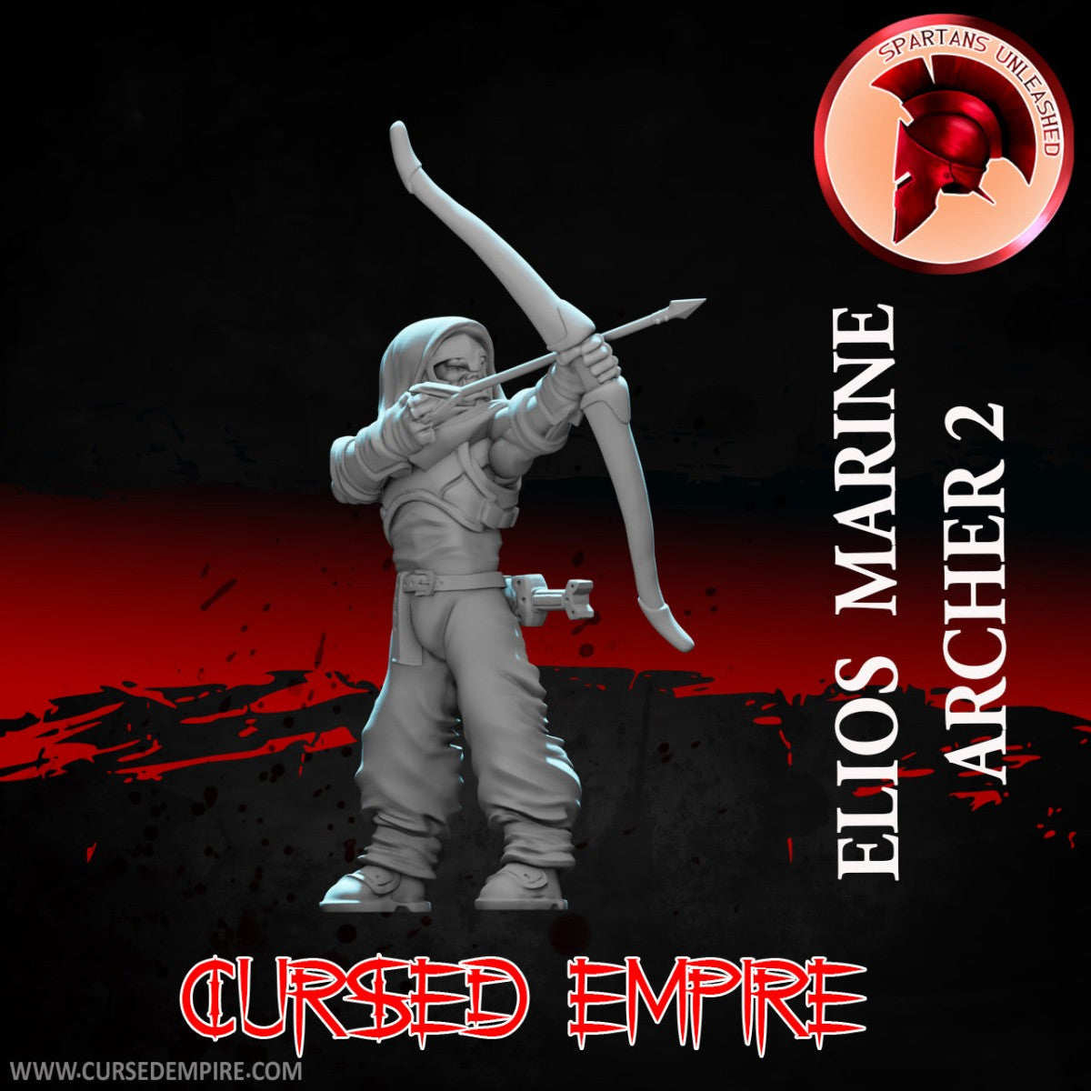 Tabletop Gaming Miniature - Elios White Order Marine Archer 2 - Unpainted