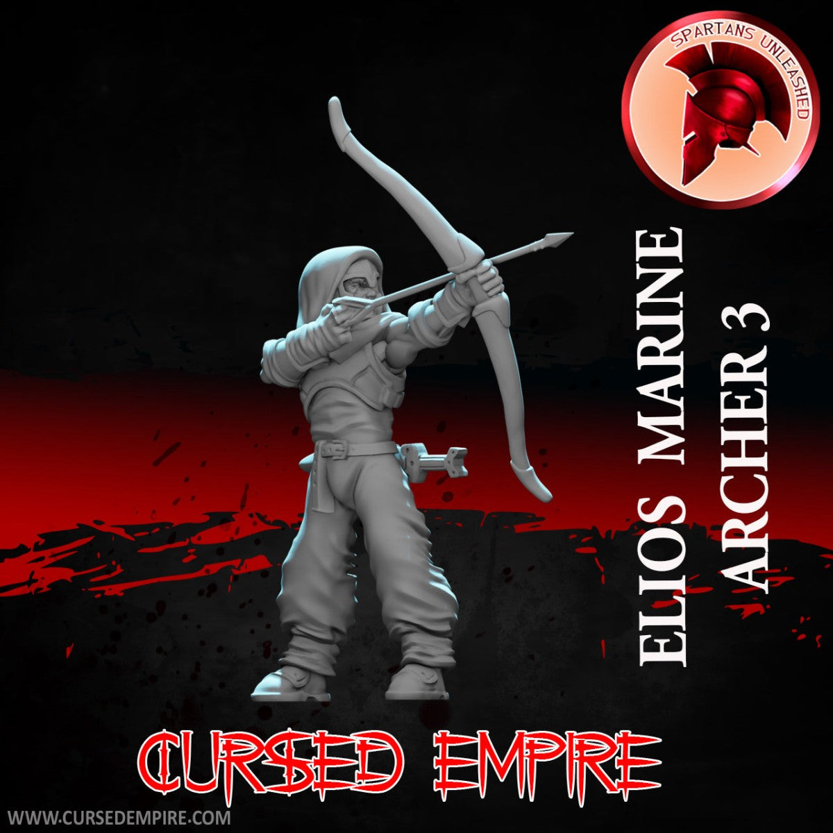 Tabletop Gaming Miniature - Elios White Order Marine Archer 3 - Unpainted