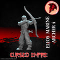 Tabletop Gaming Miniature - Elios White Order Marine Archer 4 - Unpainted
