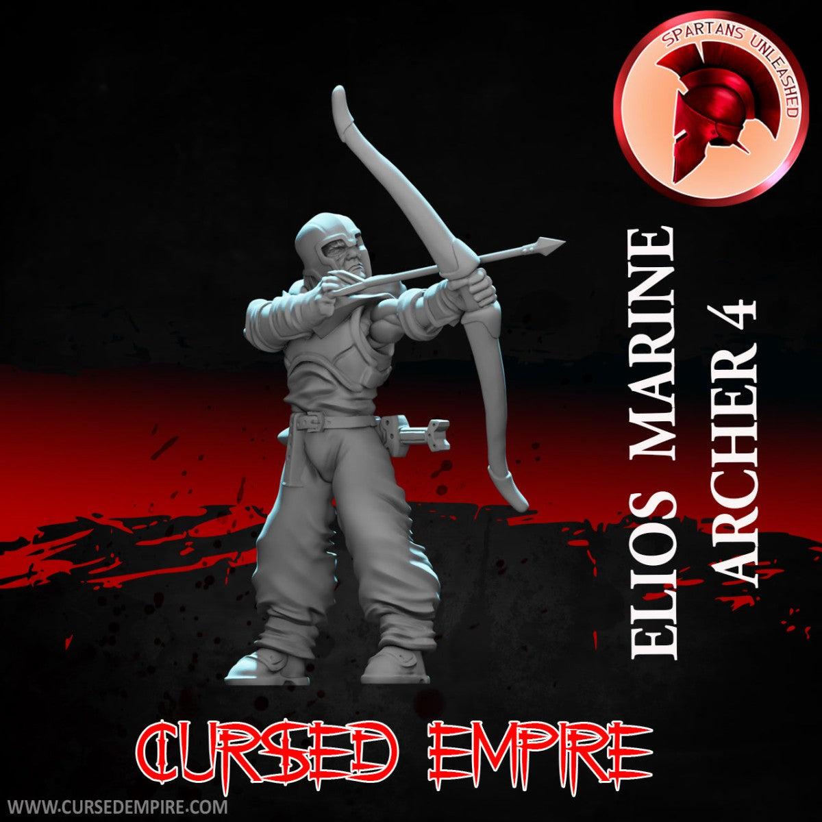 Tabletop Gaming Miniature - Elios White Order Marine Archer 4 - Unpainted