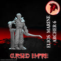 Tabletop Gaming Miniature - Elios White Order Marine Archer 6 - Unpainted
