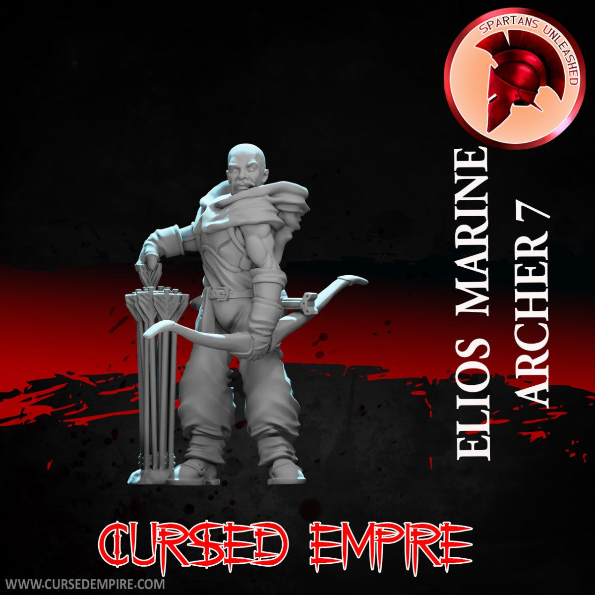 Tabletop Gaming Miniature - Elios White Order Marine Archer 7 - Unpainted