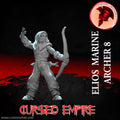 Tabletop Gaming Miniature - Elios White Order Marine Archer 8 - Unpainted