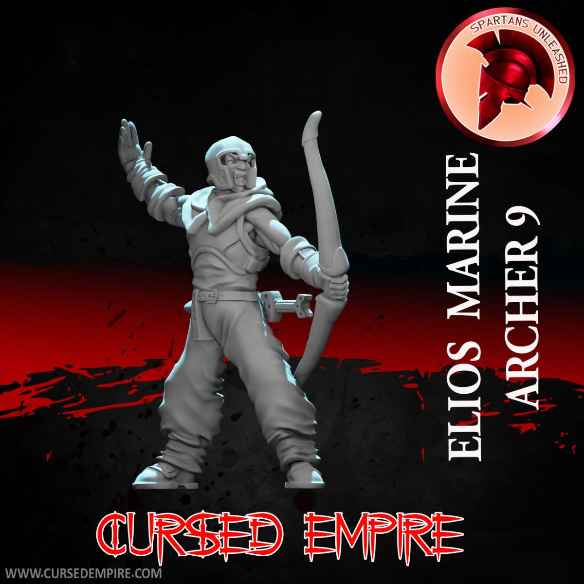 Tabletop Gaming Miniature - Elios White Order Marine Archer 9 - Unpainted
