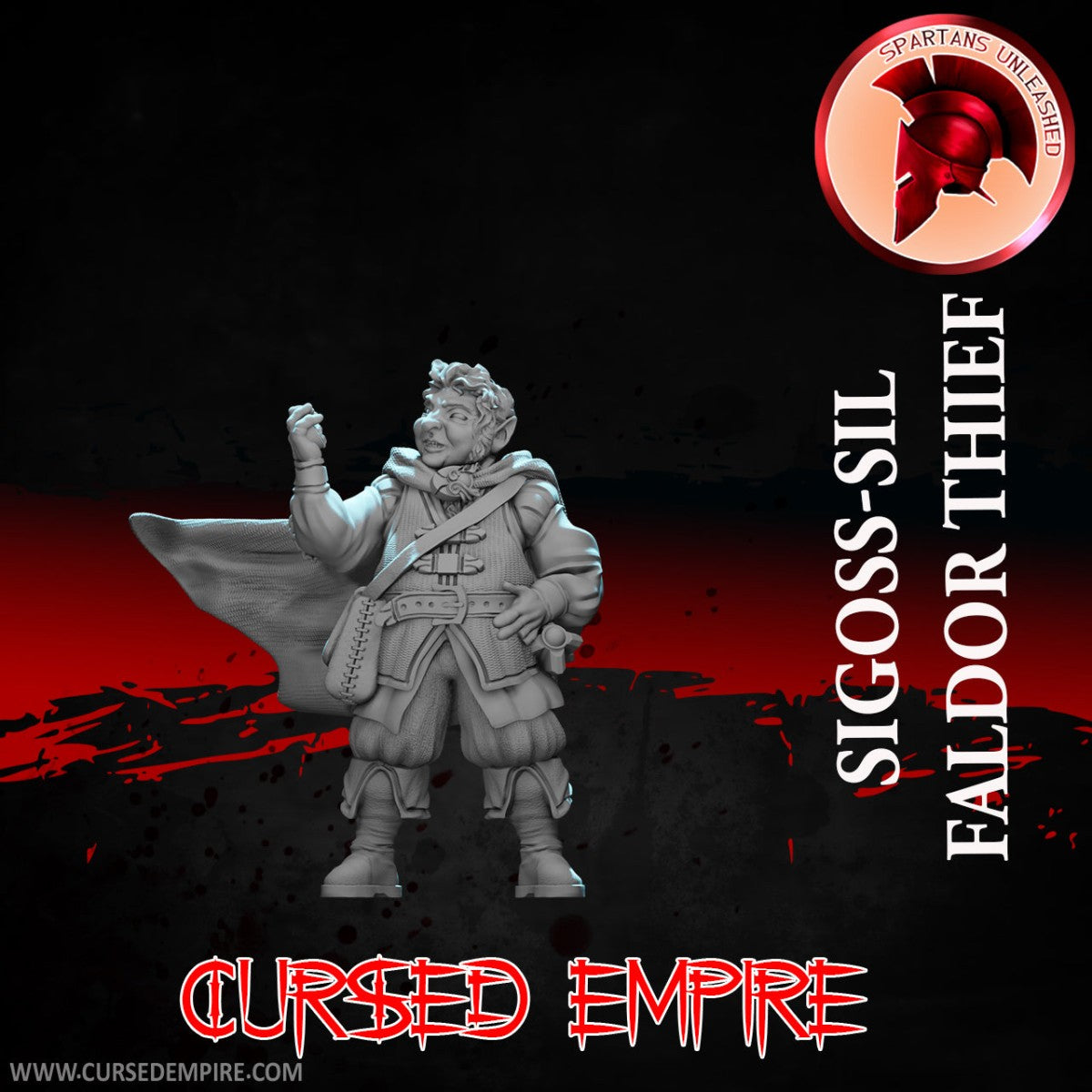 Tabletop Gaming Miniature - Faldor Thief Siggos-Sil - Unpainted