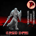 Tabletop Gaming Miniature - Female Tyra Knight Serafiss Liss - Unpainted