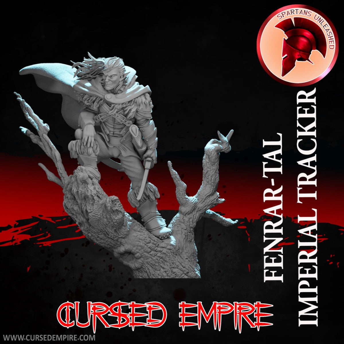 Tabletop Gaming Miniature - Fenrar-Tal Imperial Tracker - Unpainted
