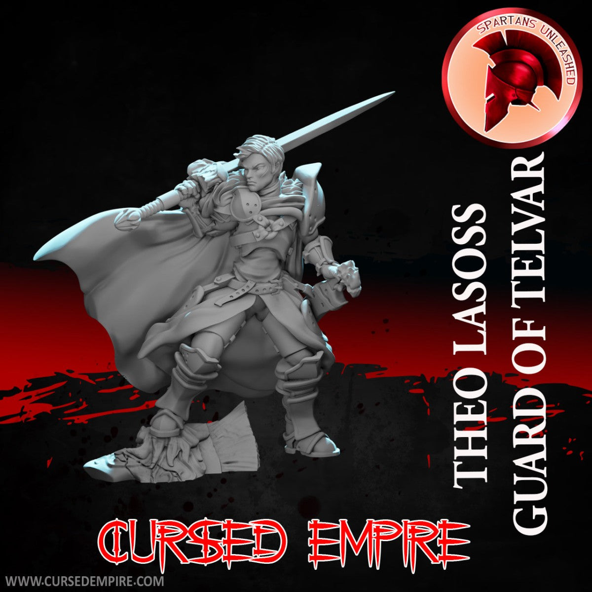 Tabletop Gaming Miniature - Guard of Telvar Theo Lasoss - Unpainted