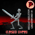 Tabletop Gaming Miniature - Helgat Skeleton Greatsword 10 - Unpainted