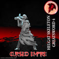 Tabletop Gaming Miniature - Helgat Skeleton Greatsword 4 - Unpainted