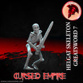 Tabletop Gaming Miniature - Helgat Skeleton Greatsword 7 - Unpainted