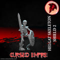 Tabletop Gaming Miniature - Helgat Skeleton Shield 2 - Unpainted
