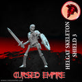 Tabletop Gaming Miniature - Helgat Skeleton Shield 3 - Unpainted