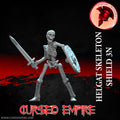Tabletop Gaming Miniature - Helgat Skeleton Shield 3N - Unpainted