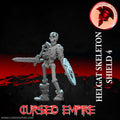 Tabletop Gaming Miniature - Helgat Skeleton Shield 4 - Unpainted