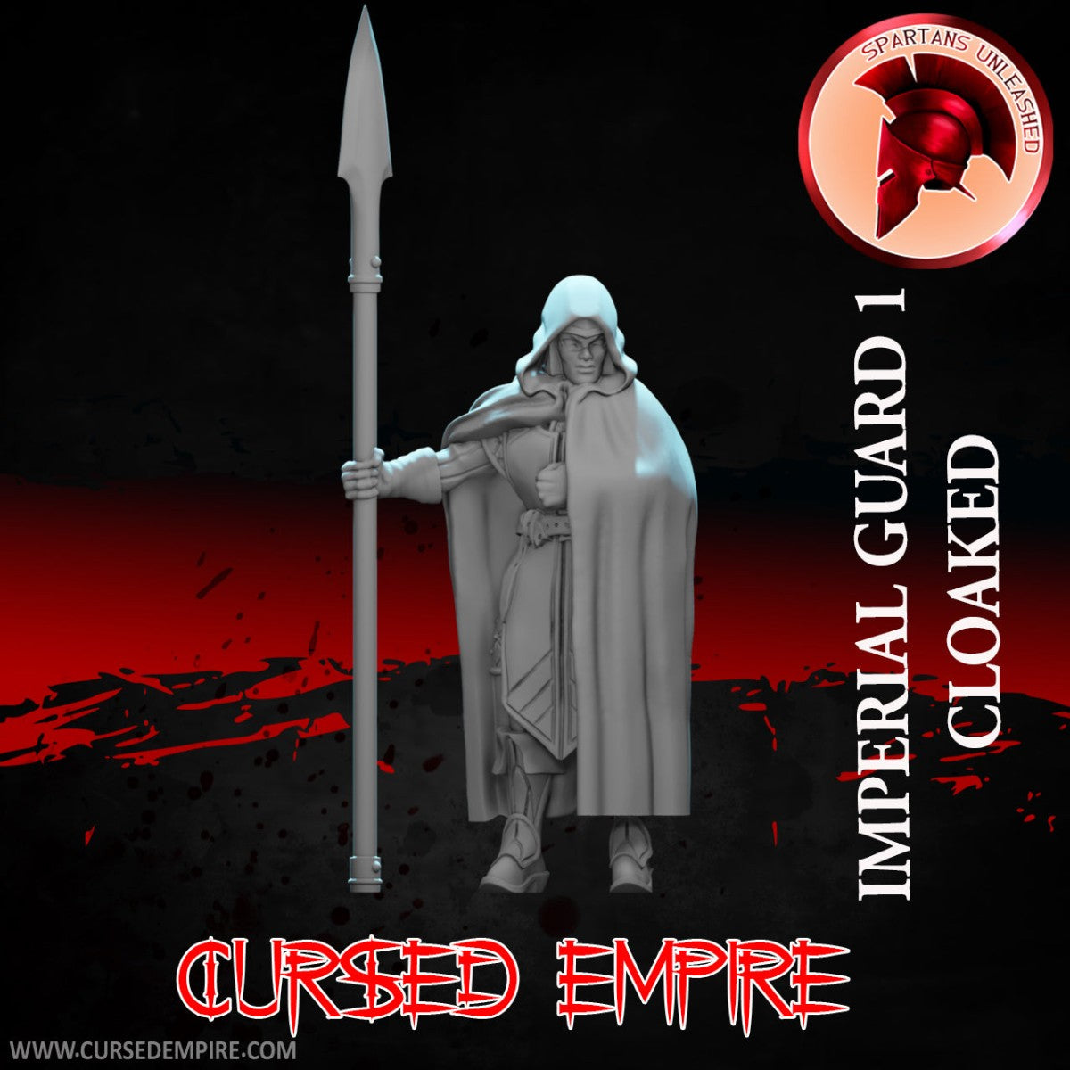 Tabletop Gaming Miniature - Imperial Guard (Cloaked) 1 - Unpainted
