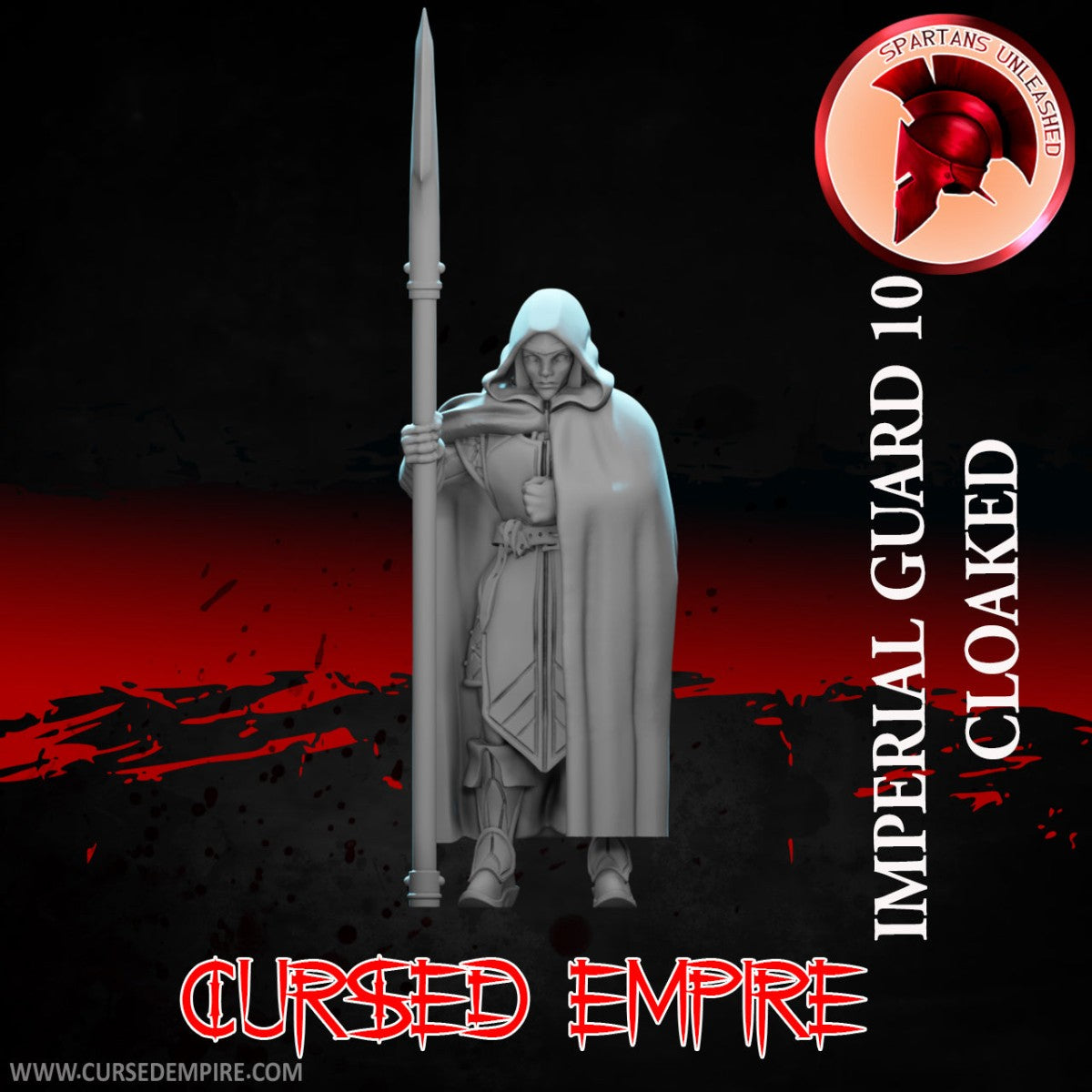 Tabletop Gaming Miniature - Imperial Guard (Cloaked) 10 - Unpainted