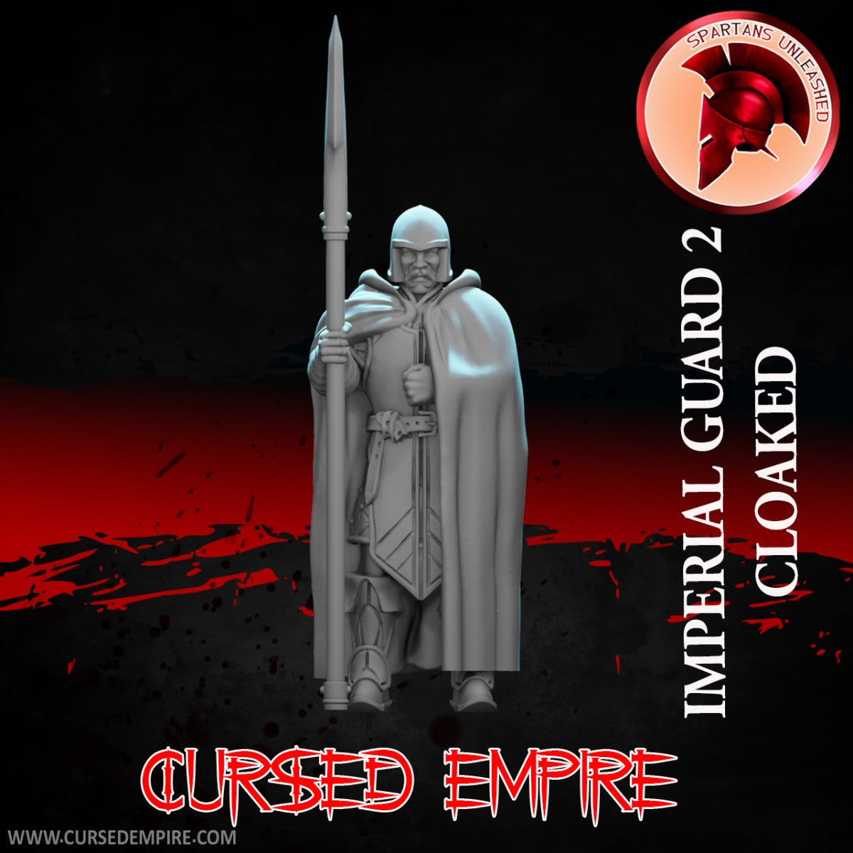 Tabletop Gaming Miniature - Imperial Guard (Cloaked) 2 - Unpainted