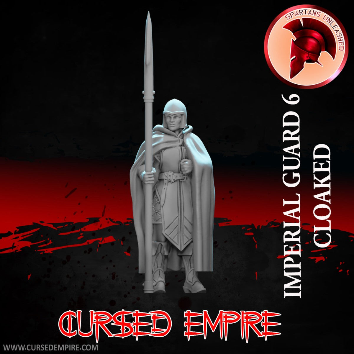 Tabletop Gaming Miniature - Imperial Guard (Cloaked) 6 - Unpainted