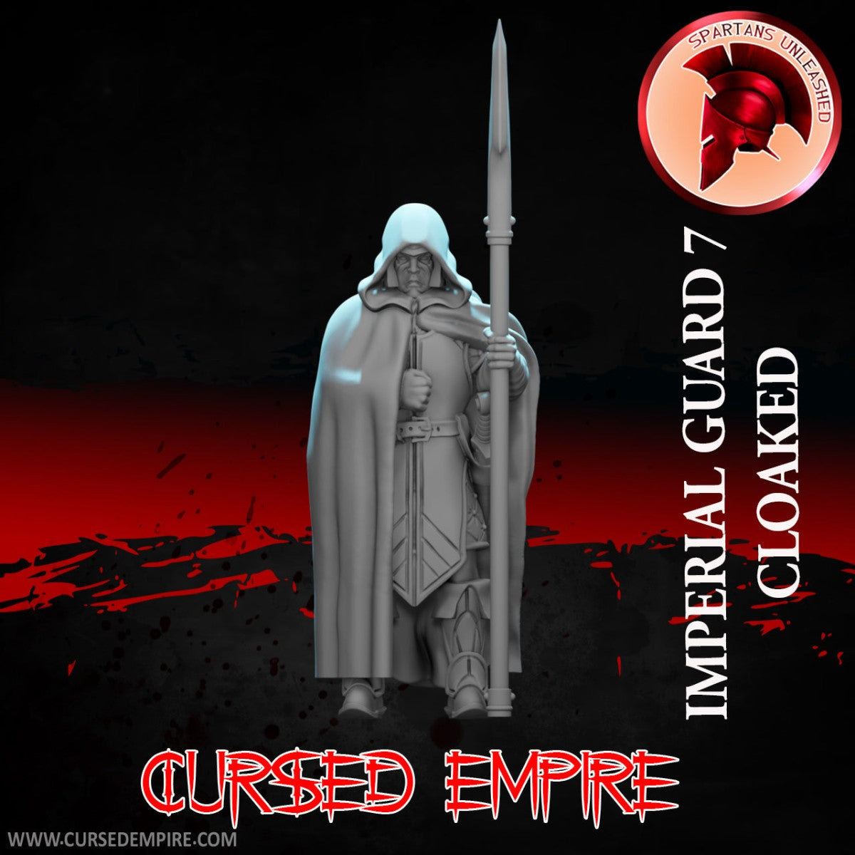 Tabletop Gaming Miniature - Imperial Guard (Cloaked) 7 - Unpainted