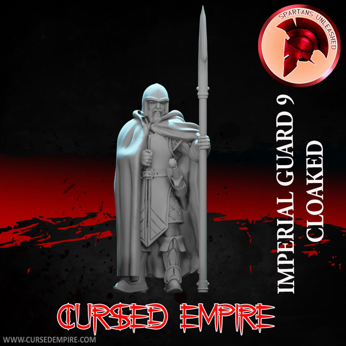 Tabletop Gaming Miniature - Imperial Guard (Cloaked) 9 - Unpainted
