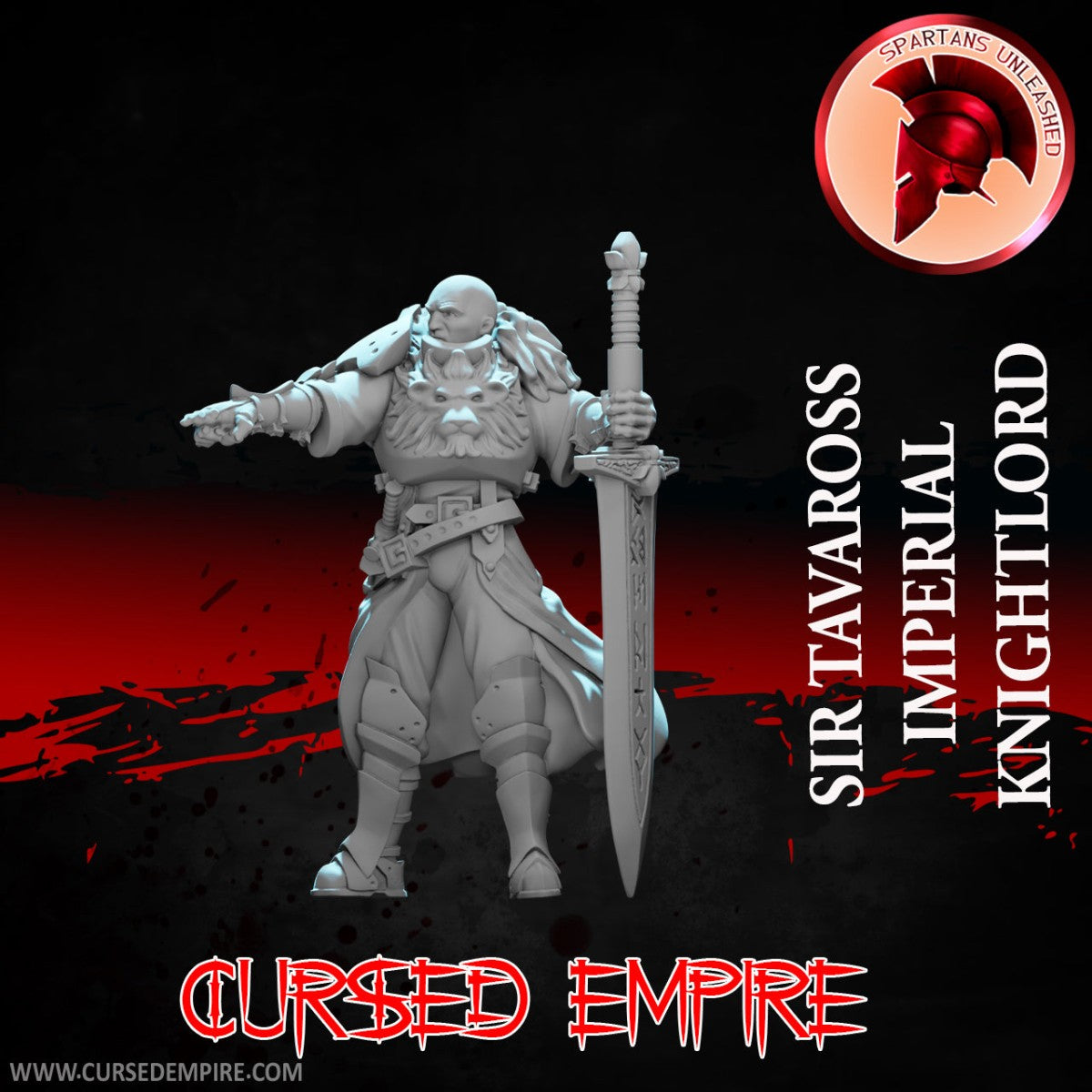 Tabletop Gaming Miniature - Imperial Knightlord Sir Tavaross - Unpainted