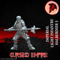 Tabletop Gaming Miniature - Imperial Light Infantry Halberdier 5 - Unpainted