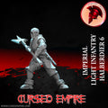 Tabletop Gaming Miniature - Imperial Light Infantry Halberdier 6 - Unpainted