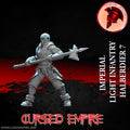 Tabletop Gaming Miniature - Imperial Light Infantry Halberdier 7 - Unpainted