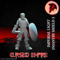 Tabletop Gaming Miniature - Imperial Light Infantry Shield 3 - Unpainted
