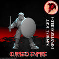 Tabletop Gaming Miniature - Imperial Light Infantry Shield 4 - Unpainted